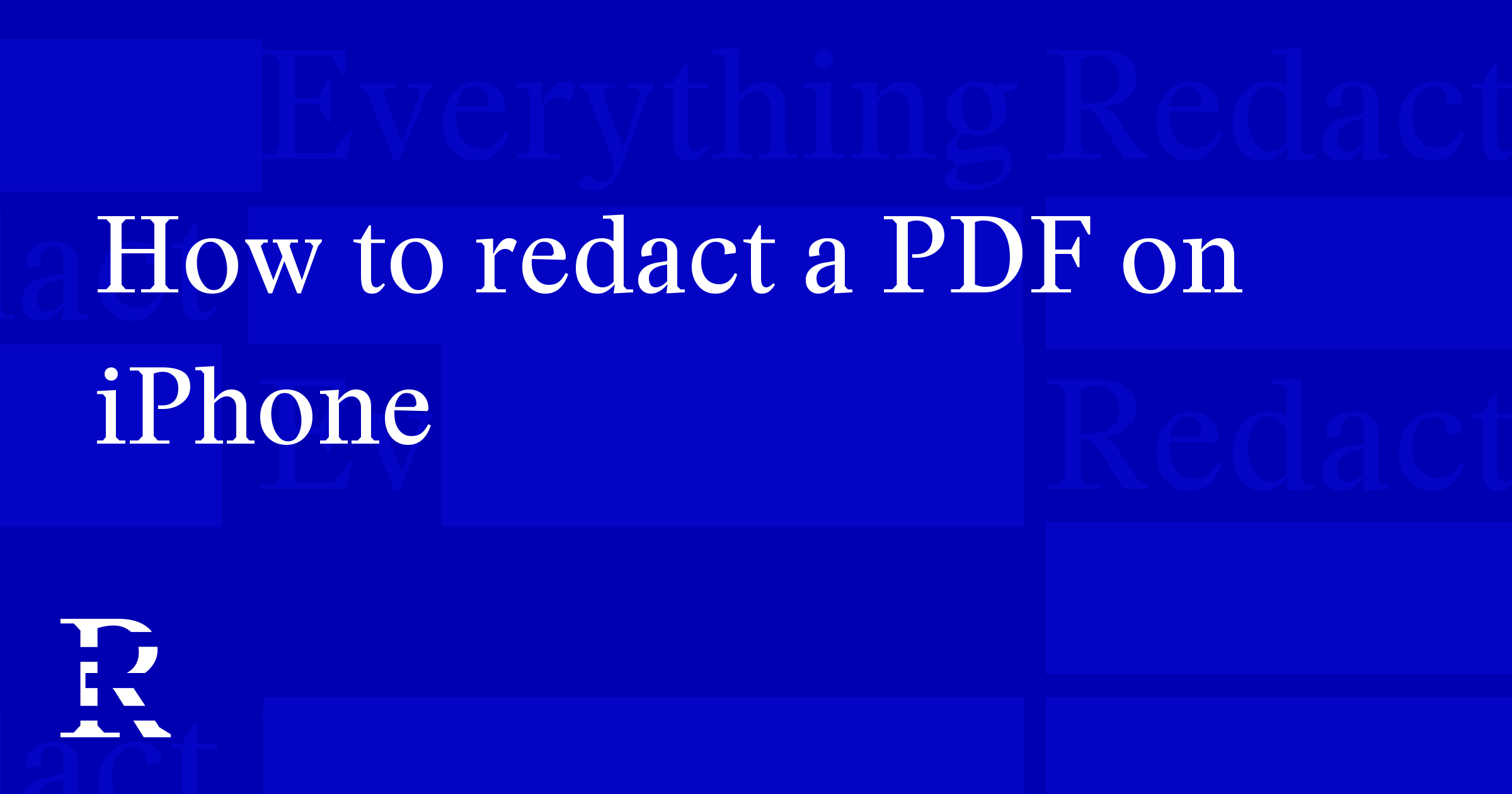 How to redact a PDF on iPhone (free, no app to install)